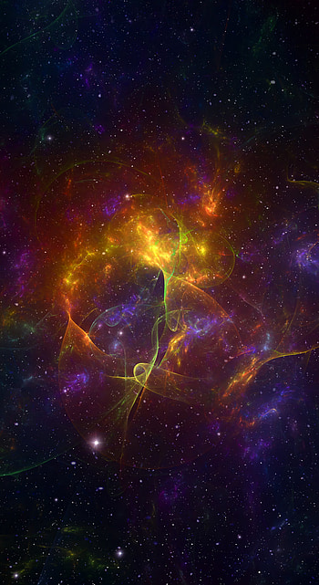 Abstraction, cosmos, waves, stars HD phone wallpaper