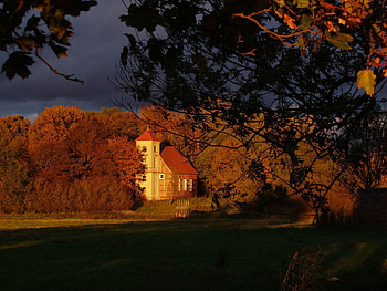 Nature, Trees, Sky, Autumn, Clouds, Branches, Branch, House, Shadow HD wallpaper