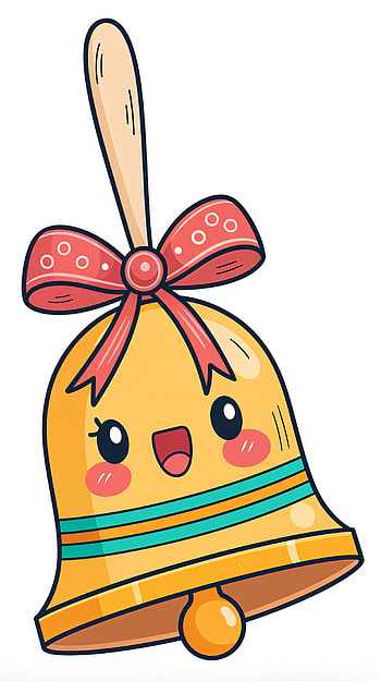 Cheerful Bell for Your , bell, cartoon, Happy, decoration, cute HD phone wallpaper