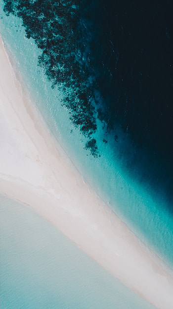 Nature, Water, View From Above, Coast, Ocean, Maldives HD phone wallpaper