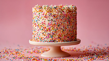 Confetti Cake — Sprinkles Dessert, food, dessert, cake, sprinkles, birtay cake HD wallpaper