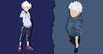 Killua & Gojo, Killua Zoldyck, Satoru Gojo, Anime, crossover HD wallpaper