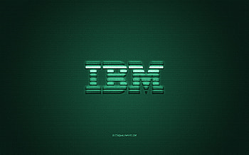 IBM logo, turquoise carbon texture, IBM emblem, IBM turquoise logo, IBM, turquoise background HD wallpaper