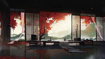 Japanese room, Peaceful ambiance, Tranquil environment, Traditional decor HD wallpaper