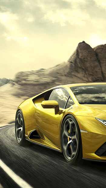 Huracan EVO RWD, Gold Lamborghini HD phone wallpaper