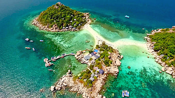 Koh Tao Island, Thailand view, Aerial perspective HD wallpaper
