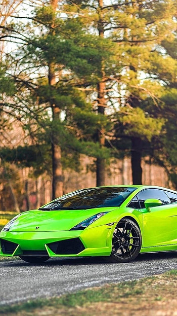 Lamborghini, Green HD phone wallpaper