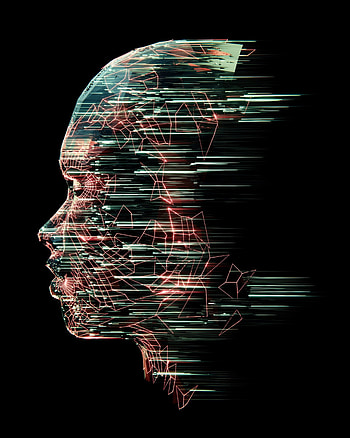 Art, Dark, Lines, Stripes, Streaks, Glow, Mask, Face HD phone wallpaper