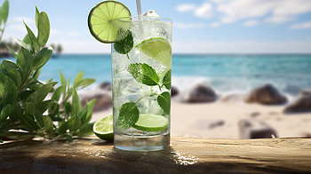 Refreshing Mojito Cocktail Beach, mojito, food, cocktail HD wallpaper