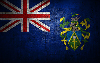 Pitcairn Islands metal flag, grunge art, oceanian countries, Day of Pitcairn Islands, national symbols, Pitcairn Islands flag, metal flags, Flag of Pitcairn Islands, Oceania, Pitcairn Islands HD wallpaper