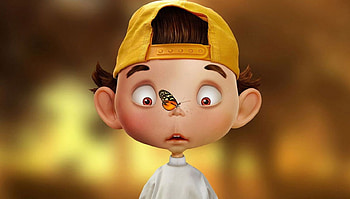 NOSEY BUTTERFLY, NOSE, BOY, BUTTERFLY, YOUNG HD wallpaper