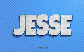 Jesse, blue lines background, with names, Jesse name, male names, Jesse greeting card, line art, with Jesse name HD wallpaper