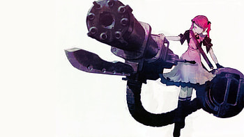 Anime Chick gun, cute, girl, gun, anime HD wallpaper
