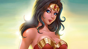 Cute Art Wonder Woman, wonder-woman, superheroes, artist, artwork, digital-art, deviantart HD wallpaper