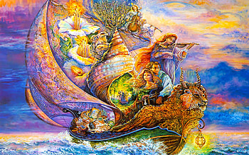 Josephine Wall, Fantasy art, Susan's creations, Magical realm HD wallpaper
