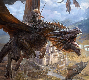 Dragon rider, rider, craig, fantasy, art, dragon, joe requeza, girl HD wallpaper