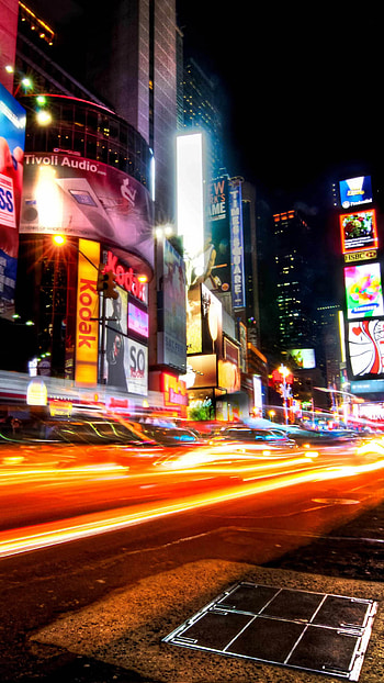 Colorful nightscape, Urban beauty, Vibrant city, High-resolution HD phone wallpaper