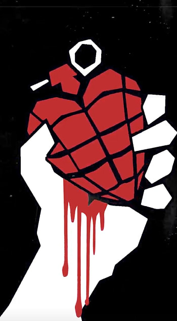 Green Day, finger, red HD phone wallpaper
