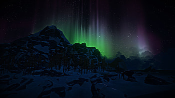 Dark, green, Northern lights, gradient, sky HD wallpaper