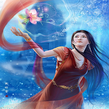 lamp, fantasy, art, hiliuyun HD wallpaper
