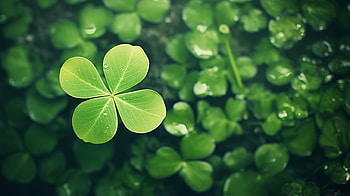 Serene Green Clover, nature, clover HD wallpaper