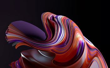 3D Abstract Shape, shapes, black background, abstract, 3d HD wallpaper