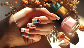 Summer Vibes Nail Art, Summer Nails, nail art HD wallpaper