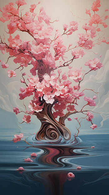Enchanting Cherry Blossom Serenity - Nature-Inspired , nature, flower, cherry blossom, watercolor HD phone wallpaper