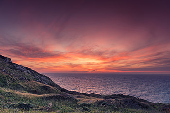 Orange Sky Sunset At Beach, sunset, beach, sky, nature HD wallpaper