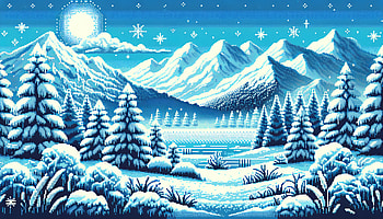 Frosty Winter Wonderland, frosty, winter, mountain, snow, landscape, Snowy Mountain HD wallpaper