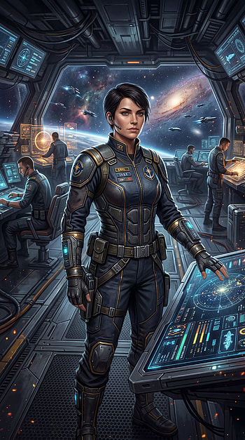 Captain's Command — Starship , Astronaut, Sci Fi HD phone wallpaper