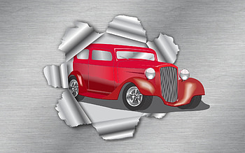 Auto Bursting Thru, Hot Rods, Nice Wheels, Classic Cars, Popular Cars, Red Cars HD wallpaper