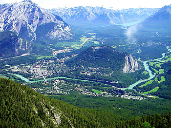 Banff, Canada From Sulphur Mountain, Banff National Park, Canada, Banff, Sulphur Mountain HD wallpaper