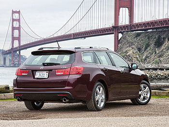 Auto, Nature, Grass, Acura, Cars, Asphalt, Bridge, Back View, Rear View, Style, Akura, 2010, Burgundy, Vinous, Tsx HD wallpaper