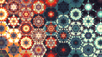 Hexaic pattern, fractal, art HD wallpaper