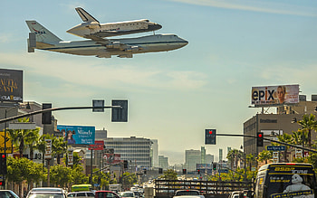 ShuttleLAX, shuttle, landing, aircraft, lax HD wallpaper