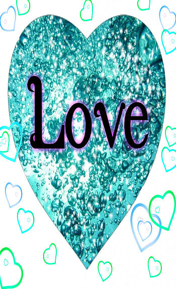 Blue heart water, aqua, electric blue HD phone wallpaper