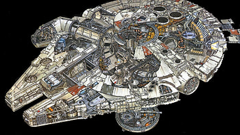 ... ; millenium falcon 798363 walldevil ... HD wallpaper