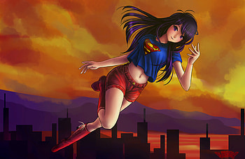 Linda Lang As Kryptonian Superhero, supergirl, superheroes, artwork, digital-art HD wallpaper