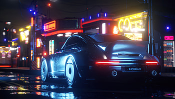 Cyber Streets Ride, cars, scifi, artist, artwork, digital-art, cyberpunk HD wallpaper