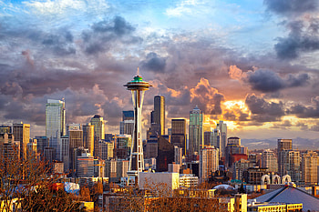 Seattle Skyline, Amazon, Changing cityscape, Urban development HD wallpaper