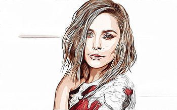 Elizabeth Olsen, , vector art, Elizabeth Olsen drawing, creative art, Elizabeth Olsen art, vector drawing, abstract art, Elizabeth Olsen portrait HD wallpaper