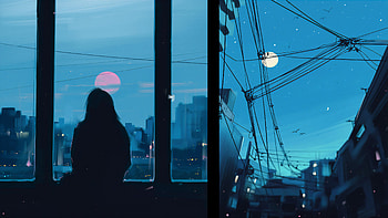 Evening Sadness , alone, sad, artist, artwork, digital-art, sunset, evening, artstation HD wallpaper