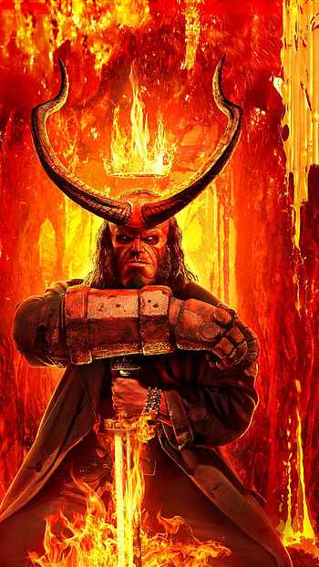Hellboy, gun v, hollywood movie, 2019 HD phone wallpaper