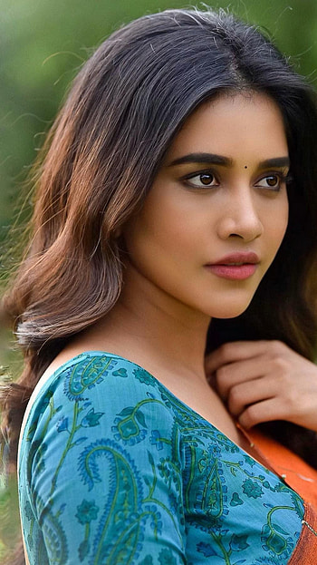 Nabha natesh, telugu actress, saree beauty HD phone wallpaper