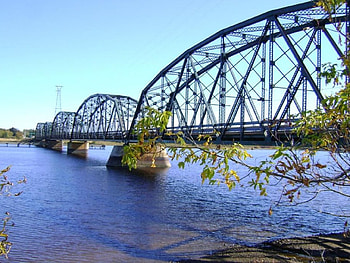 Untitle, blue, bridge, river, sky HD wallpaper