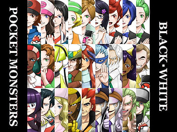 pokemon b and w characters, pokemon cast, pokemon b and w, pokemon black and white, pokemon HD wallpaper