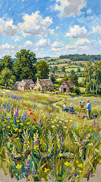 July Wildflower Meadow — , Landscape, Cottage HD phone wallpaper