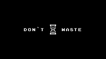 Dont Waste Time, typography, dark, black HD wallpaper