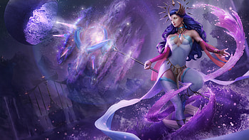 Lana Solaris, purple, pink, frumusete, fantasy, drewdiddy1996, girl, luminos HD wallpaper